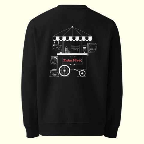 TAKE FIVE COFFEE CREWNECK - BLACK/RED