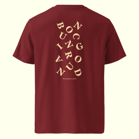 BOUNCING AROUND T-SHIRT - BURGUNDY/PEACH