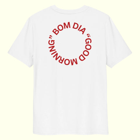 GOOD MORNING T-SHIRT - WHITE/RED