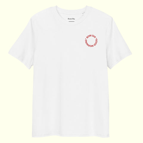 GOOD MORNING T-SHIRT - WHITE/RED